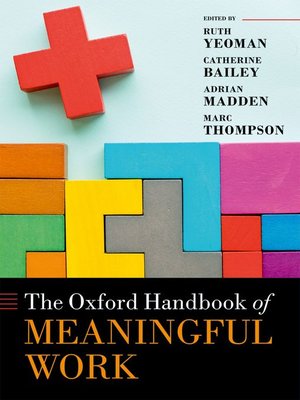 cover image of The Oxford Handbook of Meaningful Work